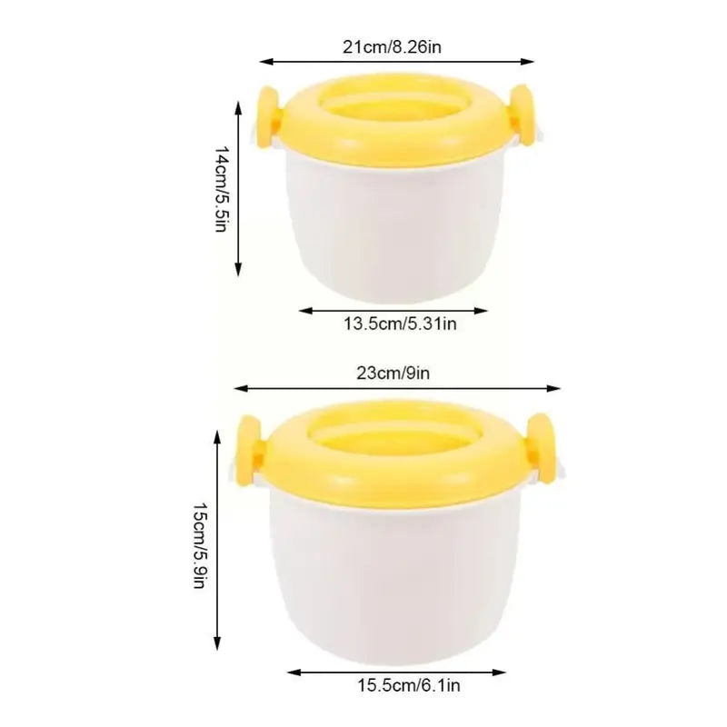 Microwave Rice Cooker Steamer Pot Multi-Function Food Container with Variants