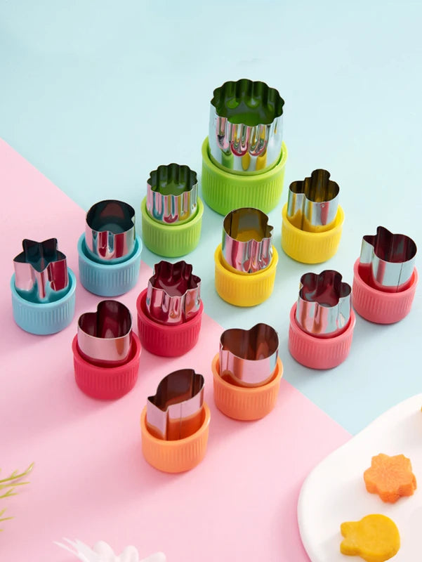 Vegetable & Fruit Cutter Set - Mini Shapes for Food Decoration & Kids Snacks