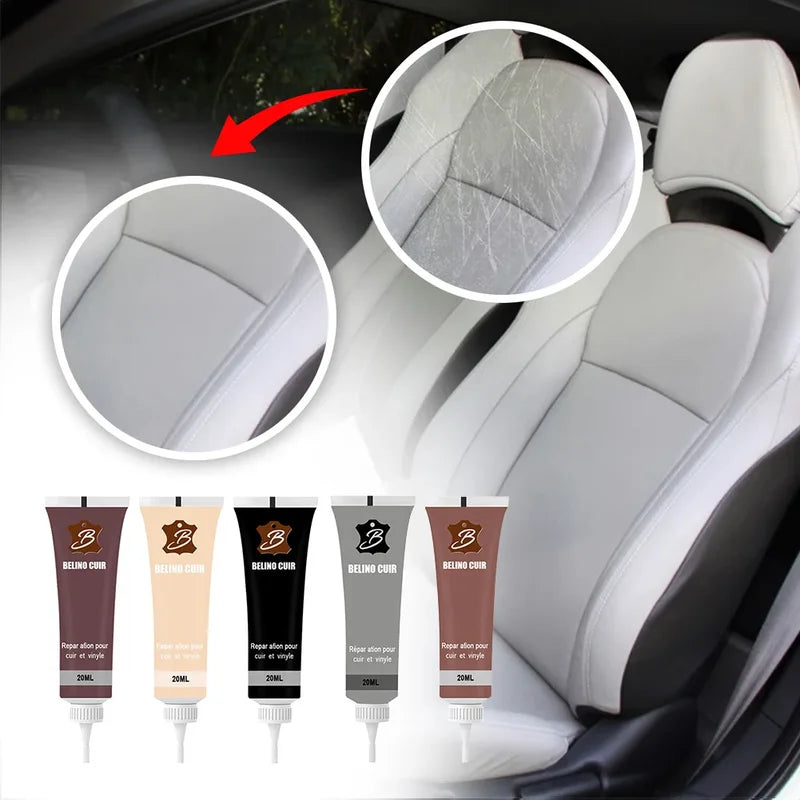 Leather Repair Gel for Car Seats and Furniture - 20ml Leather Finish, Quick Fix