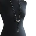 Gothic Bat Pendant Necklace with Star Charm, Halloween Witch Jewelry