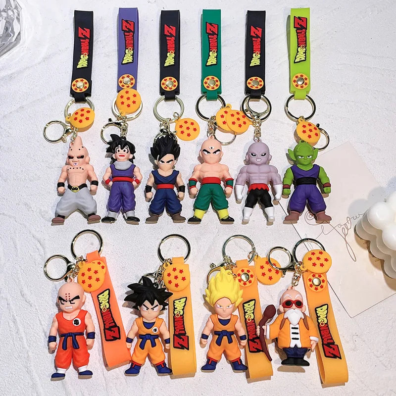 Dragon Ball Keychain Action Figures - Goku Vegeta Piccolo Cosplay Accessories