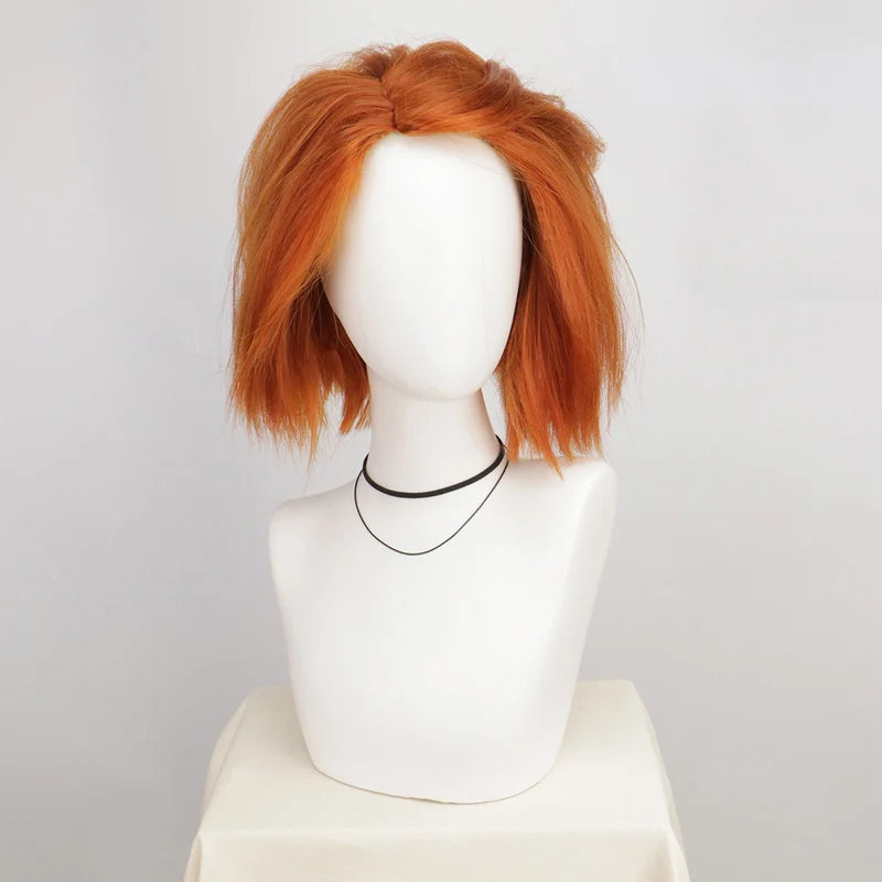 Halloween Costume Wig - Short Orange Brown Synthetic Killer Wig for Men