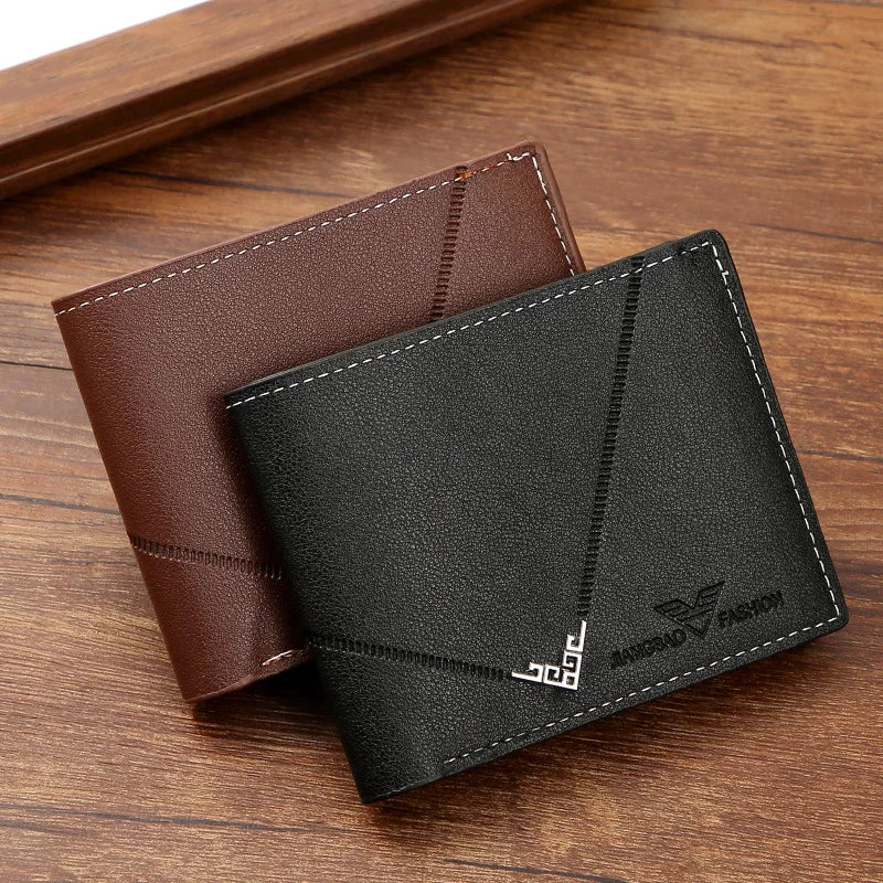 Men's Slim Leather Money Clip Wallet Card Holder Bifold Casual Purse