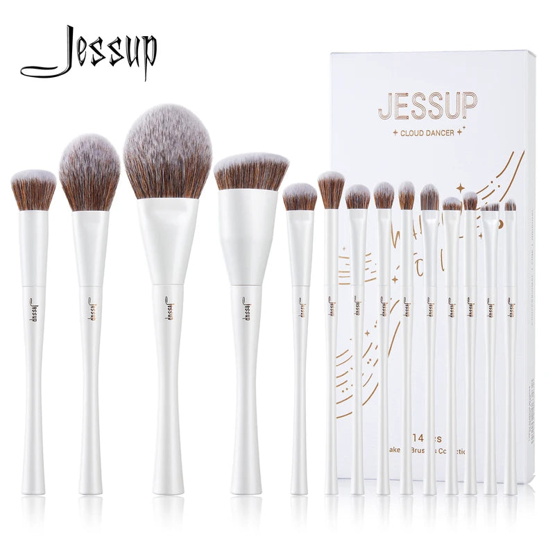 14-Piece Makeup Brush Set with Synthetic Brushes for Face & Eyes - Premium Quality