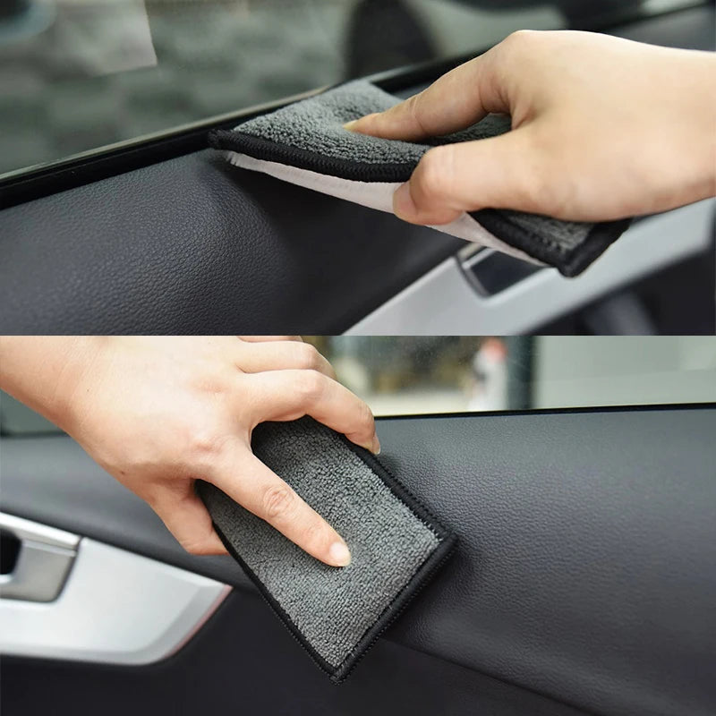 5pcs Double-Side Car Interior Scrubbing Sponge for Leather & Plastic Cleaning
