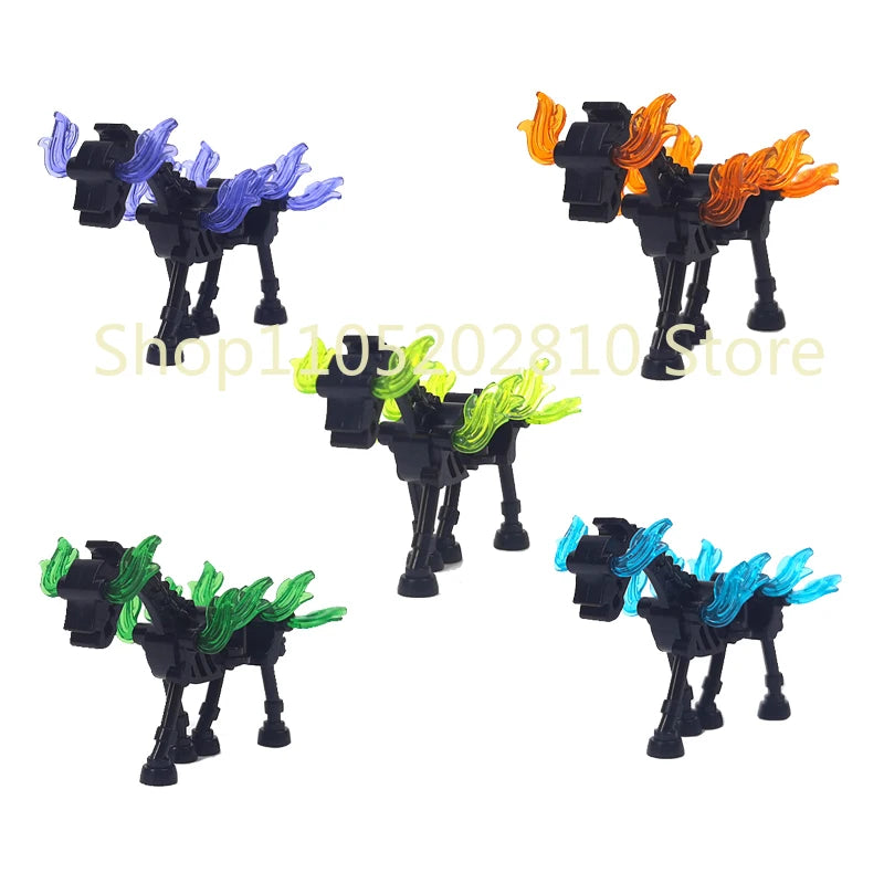 Colorful Skeleton Knight Building Blocks Set – Halloween Skull Mini Toy Gift for Creative Kids