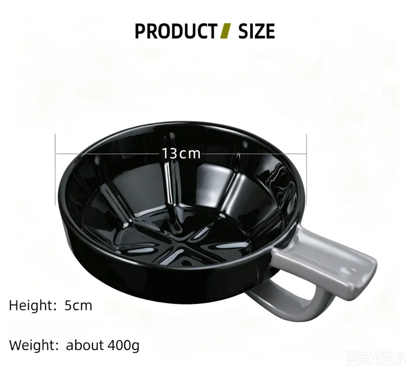 Shaving Bowl with Brush Holder - Wet Shaving Foam Soap Dish & Tool