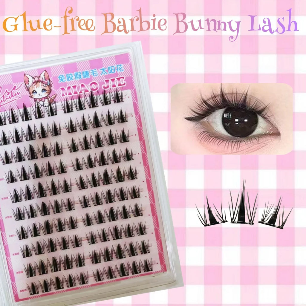 Self-Adhesive Eyelash Clusters 10 Rows Box, Natural Manga Style False Lashes