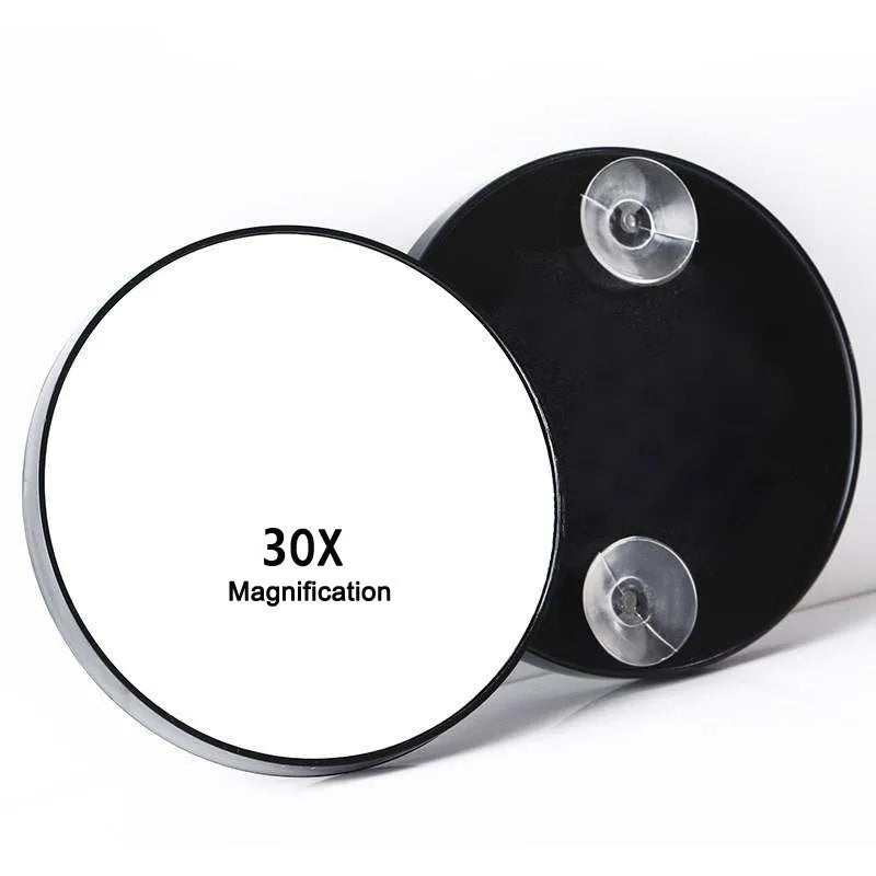 Magnifying Makeup Mirror 30X 15X 10X 5X with Suction Cups Portable Round Mirror