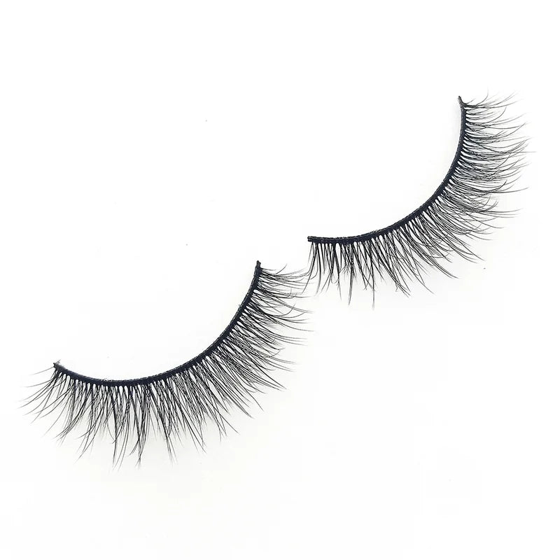 Reusable Self-Adhesive 3D Fluffy False Eyelashes Set - No Glue Needed, Multiple Styles