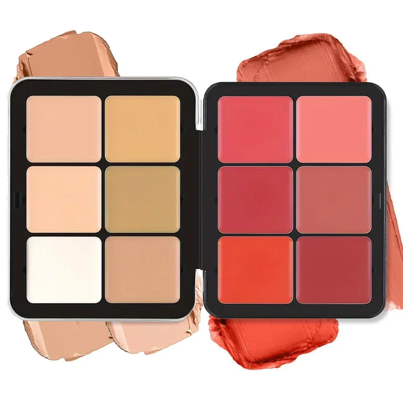 12-Color Concealer Blush Cream Matte Highlight Contour Makeup Palette All-in-One