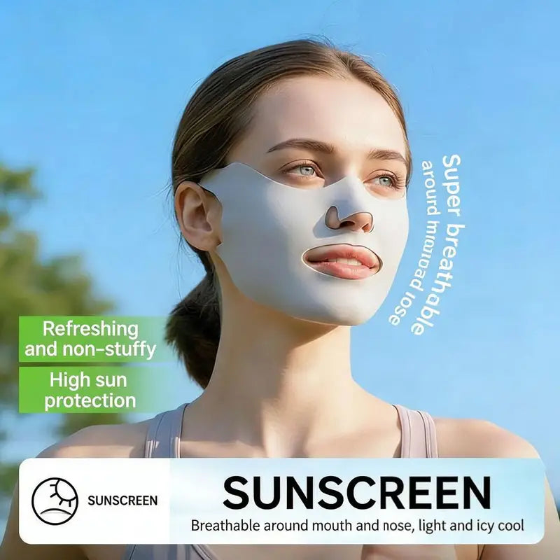 Breathable UV Protection Face Mask for Outdoor Activities - Washable Sun Shield