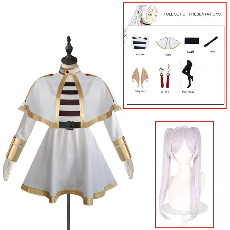 Anime Frieren Cosplay Costume for Women Halloween Fancy Dress