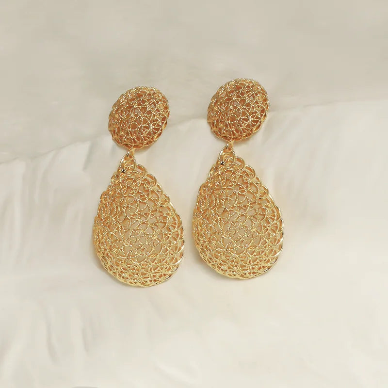 Women's Drop Earrings 18K Gold Plated Copper Water Drop Pendant Jewelry