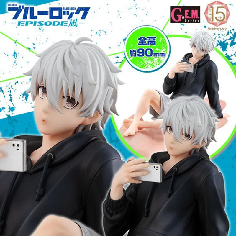 Blue Lock Action Figures Nagi Seishiro Anime Sitting Figurine PVC Collectible Model Kids Toy