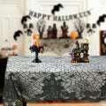 Halloween Lace Table Runner with Spider Web Design for Home Decor