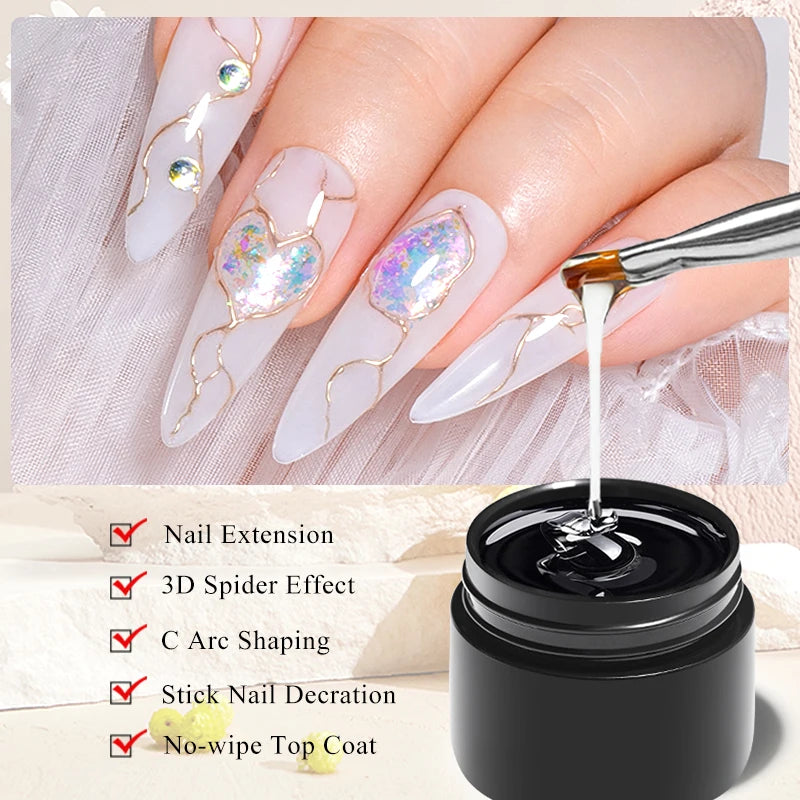 8ml 5-in-1 No-Wipe Gel Top Coat Nail Reinforcement & Water Nail Art