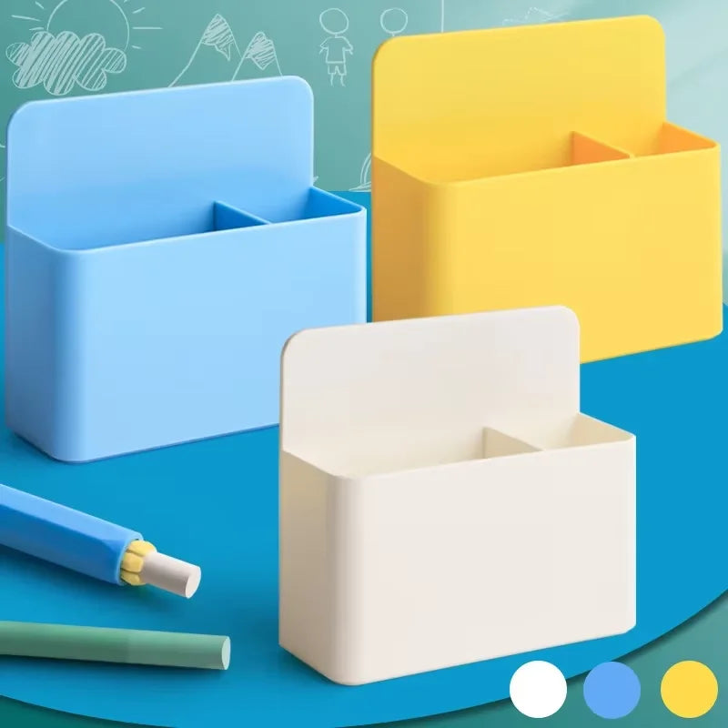 Magnetic Refrigerator Storage Box with Marker Holder – Plastic Organizer for Kitchen & Office