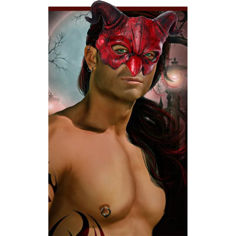 Scary Half Face Mask for Halloween Cosplay Horror Costume Unisex Mask