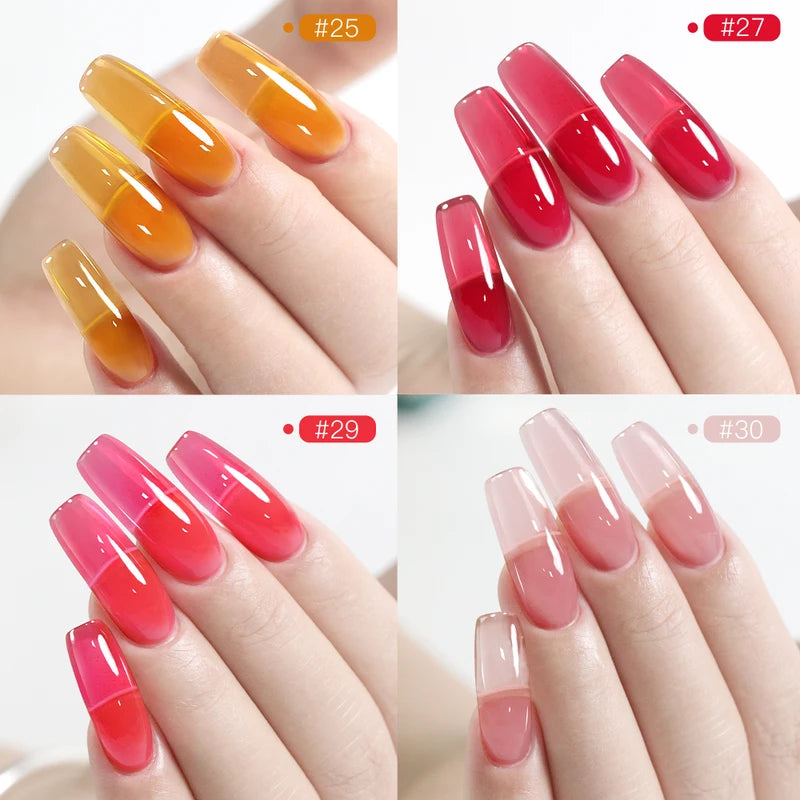 Painless Builder Nail Gel - Self-Leveling UV LED Hard Gel for Nail Extensions and Strengthening