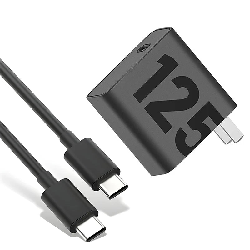 125W TurboPower GaN Fast Charger USB C Wall Adapter with 3.3ft Type C Cable for Laptops & Smartphones