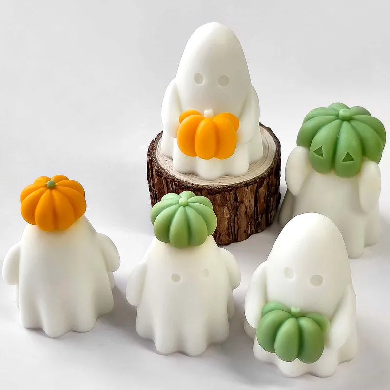 3D Halloween Pumpkin Silicone Mold for Candles Resin Crafts Party Decor