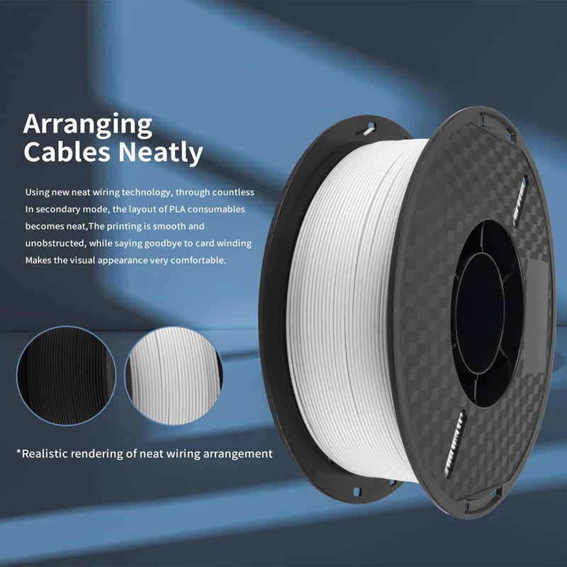 High-Speed 3D Printer Filament 5KG PLA Matte for FDM Printing - Neatly Wound