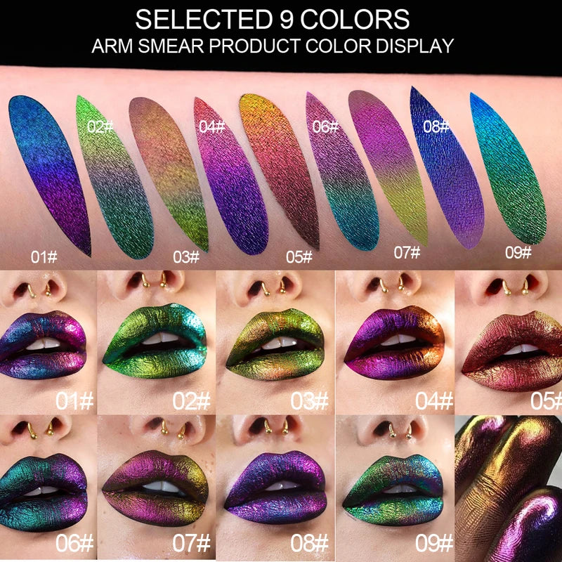 Multicolor Long-Lasting Lip Gloss with Moisturizing Non-Stick Cup - Brightening Liquid Lipstick