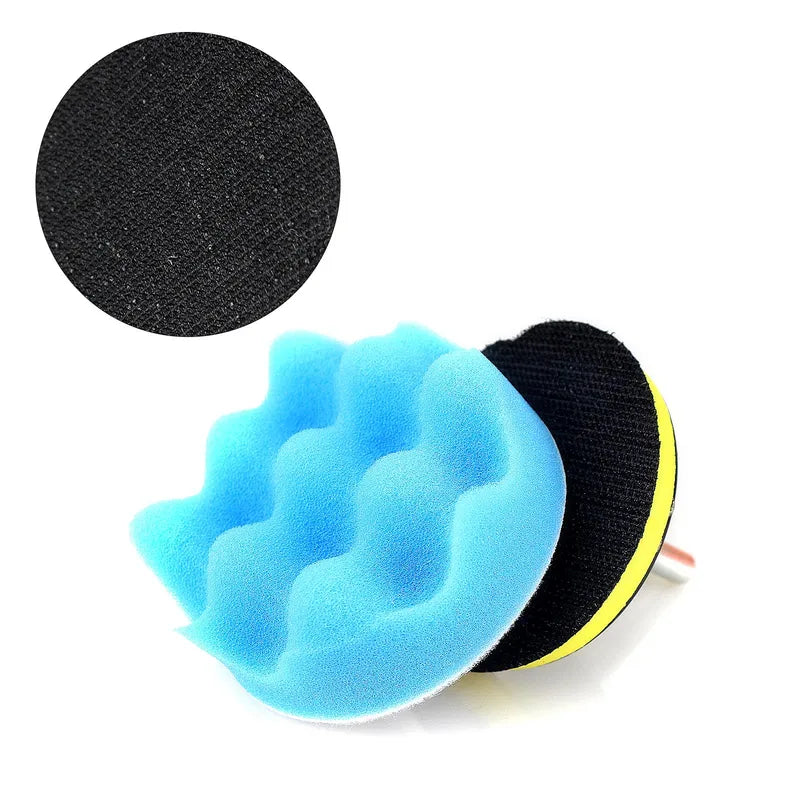 12PCS Car Polishing Sponge Buffing Pads Kit - 3 Inch Waxing & Detailing