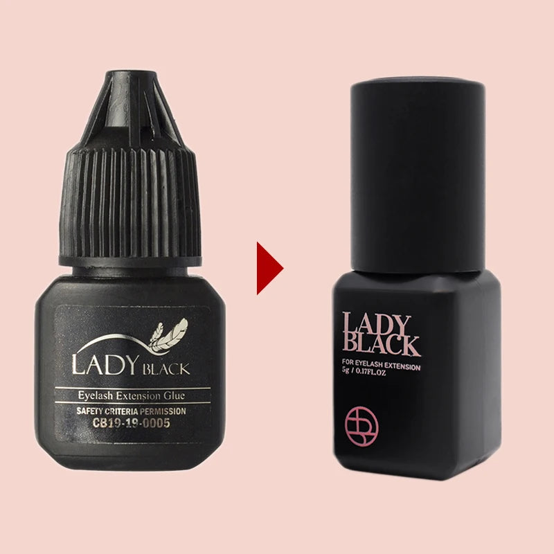 Korean Fast-Drying Strong False Eyelash Extension Glue 5ml - Black