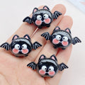 8Pcs Kawaii Halloween Cartoon Resin Flat Back Scrapbooking Jewelry Craft Decorations