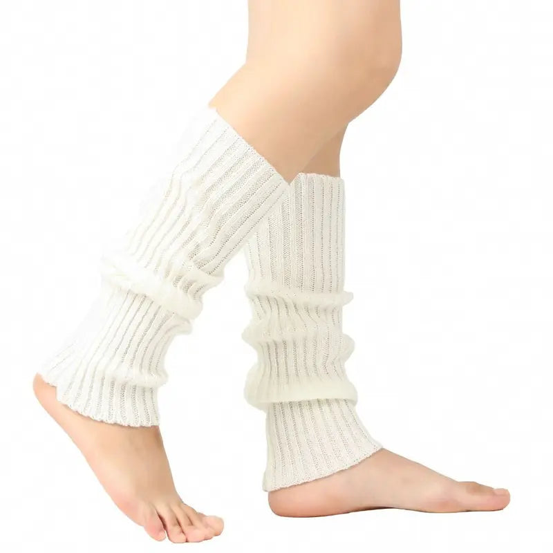 Neon Ribbed Leg Warmers for Women & Girls - Y2K Party, Lolita, Sports & Yoga