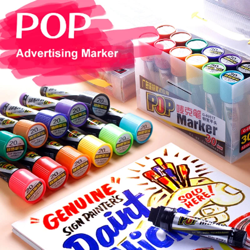 Waterproof Refillable Markers Set for Art & Craft Drawing Posters
