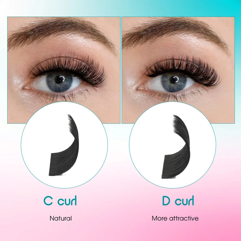 False Eyelash Extensions Hand Made Mix Length Faux Mink Eyelashes Set