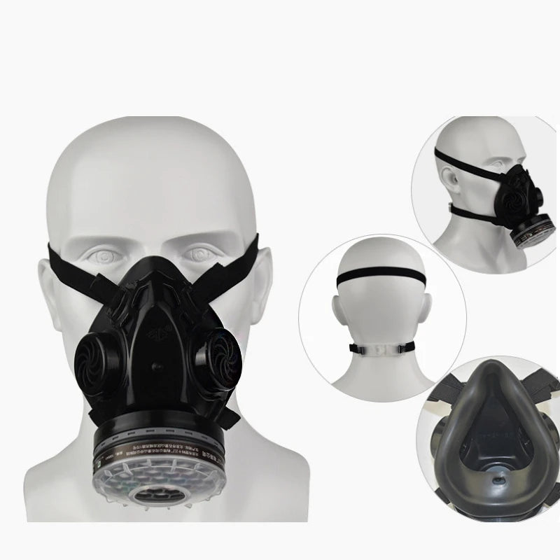 Half Face Gas Mask Respirator for Chemical, Painting, Welding & Pesticide Safety