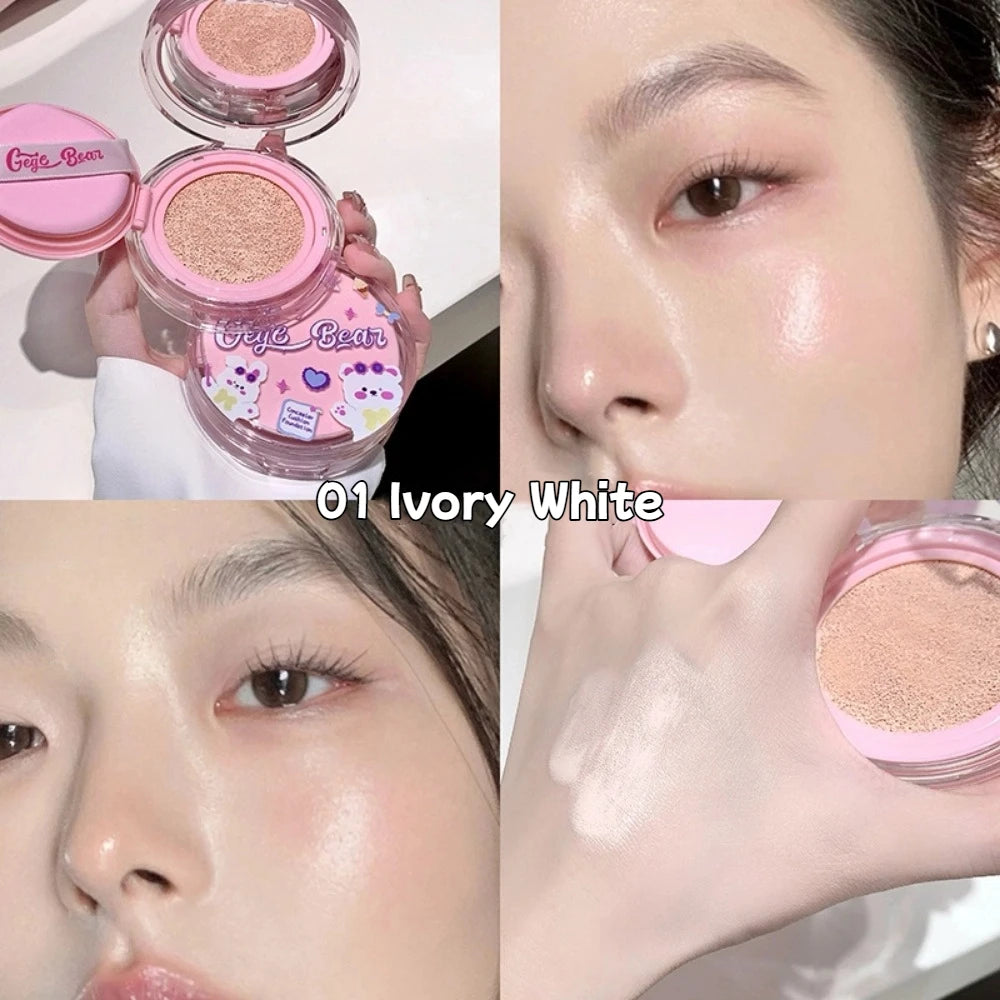 Long-Lasting Brightening CC Cushion Foundation with High Coverage Moisturizing BB Cream