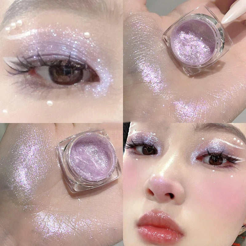 Liquid Glitter Eyeshadow and Body Highlighter Gel - Monochrome Sparkle Brightening