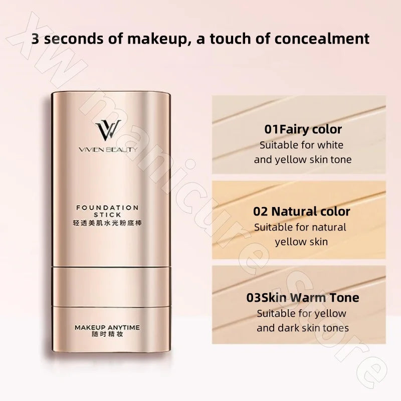 Liquid Foundation Stick Concealer - Long-Lasting Waterproof Face Makeup 20g