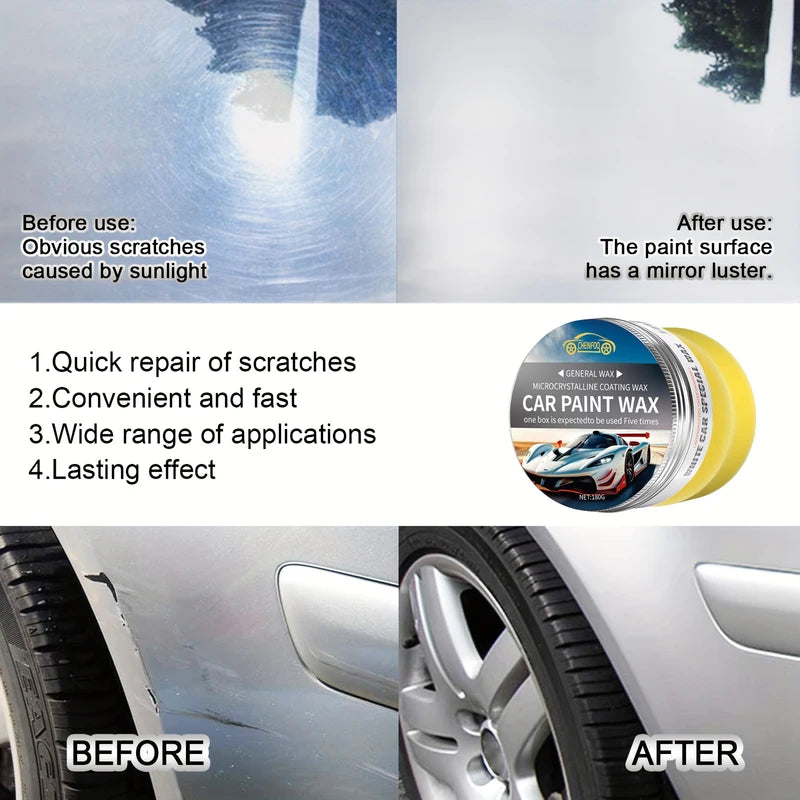 Car Coating Wax Polish for All Colors - Crystal Wax Repair & Protection