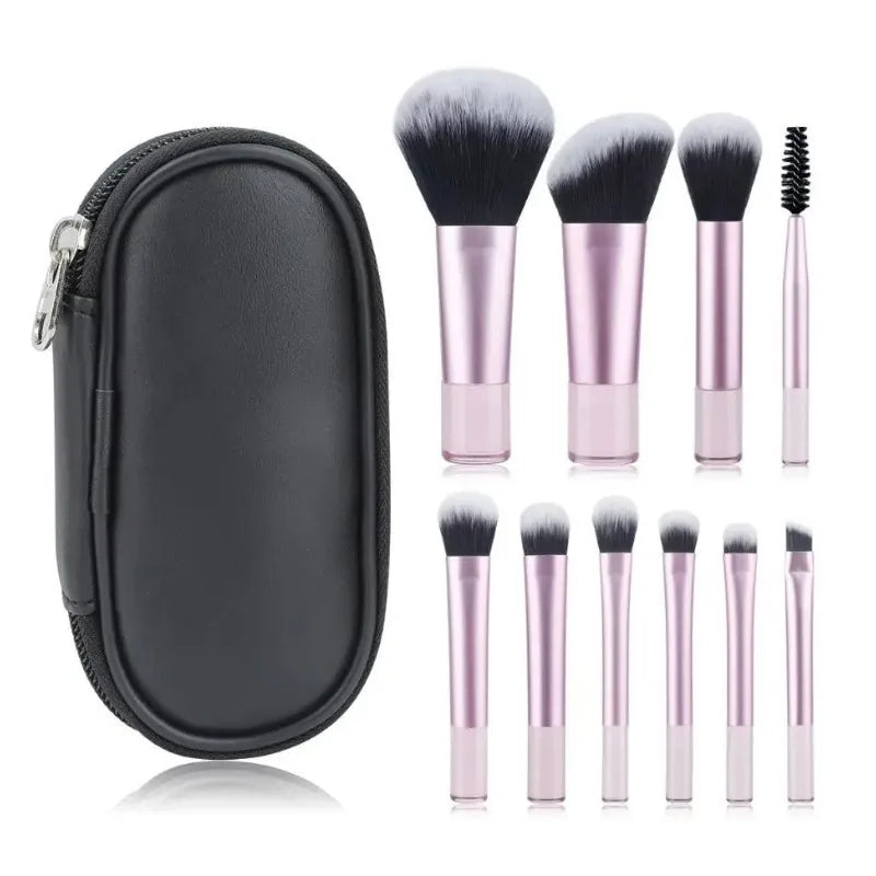 10Pcs Makeup Brush Set with Powder Eyeshadow Foundation Blush Concealer Tools
