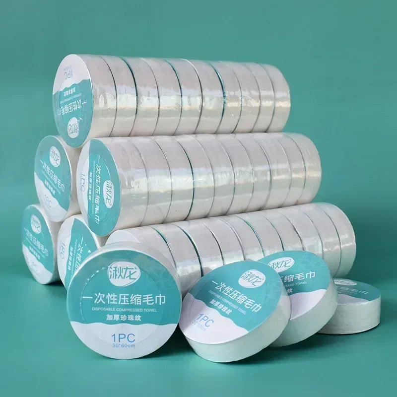 30x70cm Disposable Pearl Pattern Compressed Face Towel - Large Travel Washcloth