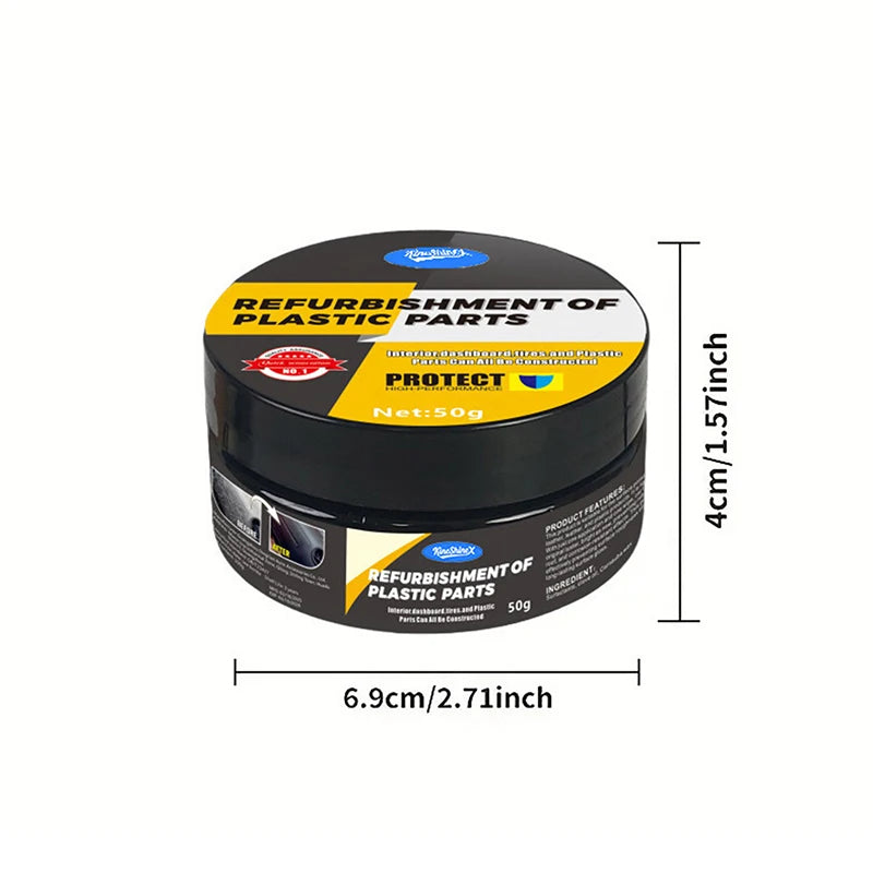 Automotive Plastic Repair Agent for Scratch and Tire Polishing - Anti-Aging Wax