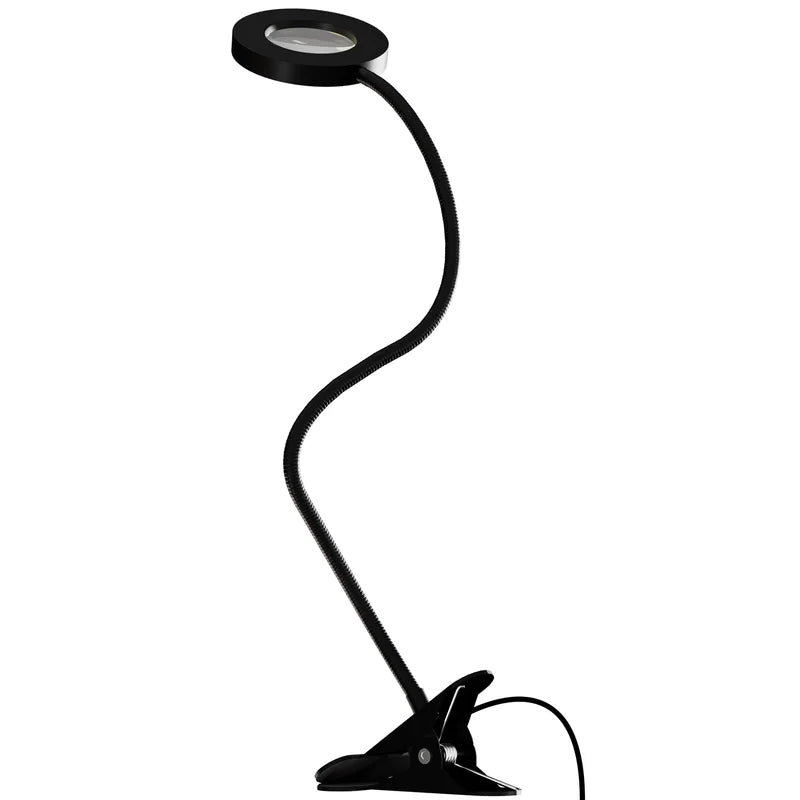 Magnifying Glass with Light - 5X LED Clip-On Lamp for Reading Crafts DIY