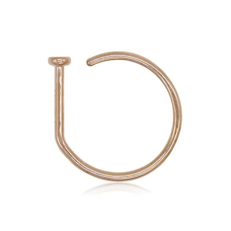 Unisex Fake Nose Ring Earrings Non Piercing Clip Body Jewelry Stainless Steel