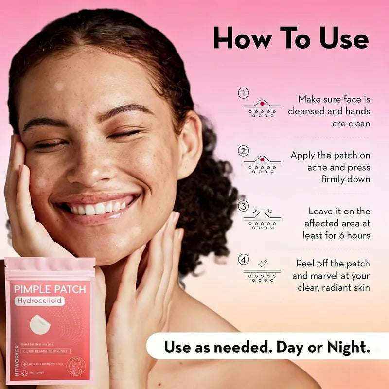Hydrocolloid Acne Patches with Tea Tree Oil - 720pcs Natural Blemish Cover & Heal