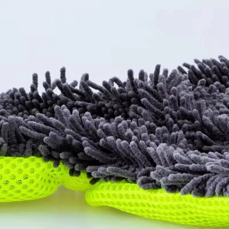 Microfiber Car Wash Gloves Double-Sided Cleaning Sponge Scratch-Free Detailing Tool