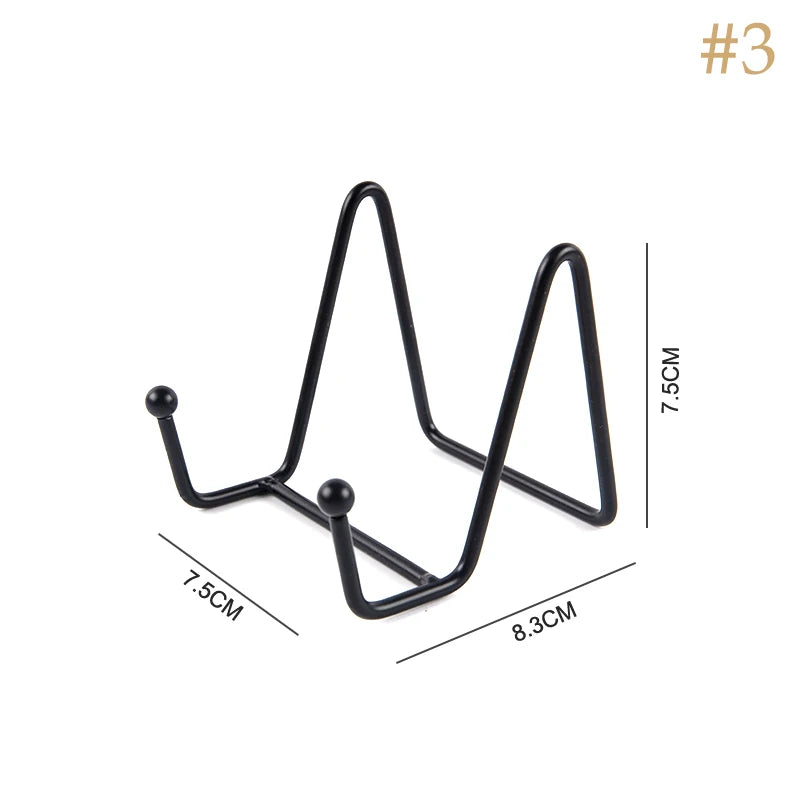 Metal Dish Rack Plate Holder Magazine Display Stand Home Decor