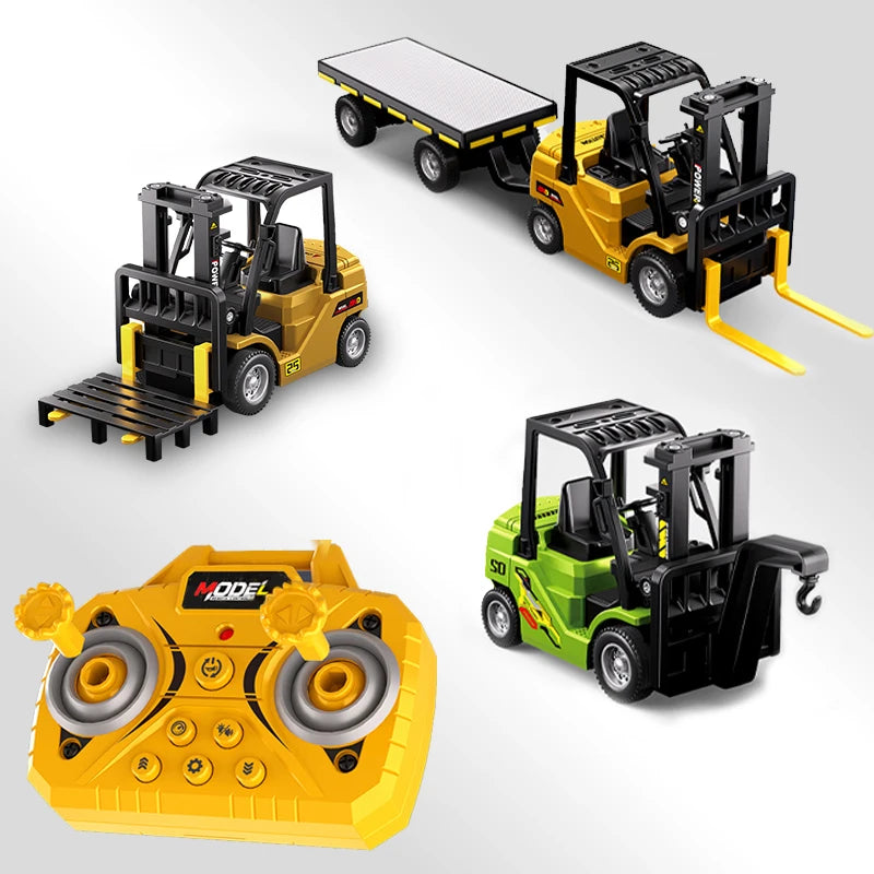 1:64 Scale Remote Control Forklift with Lights & Sound - Kids Toy & Gift