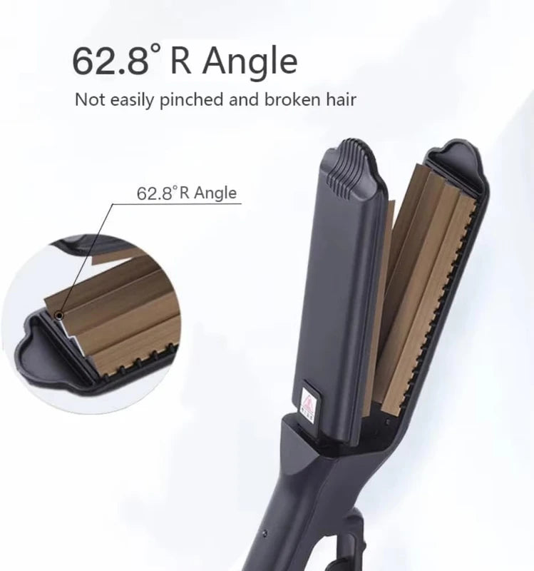 Hair Crimper Iron for Volumizing & Fluffy Hairstyles - Anti-Static Ceramic Styling Tool