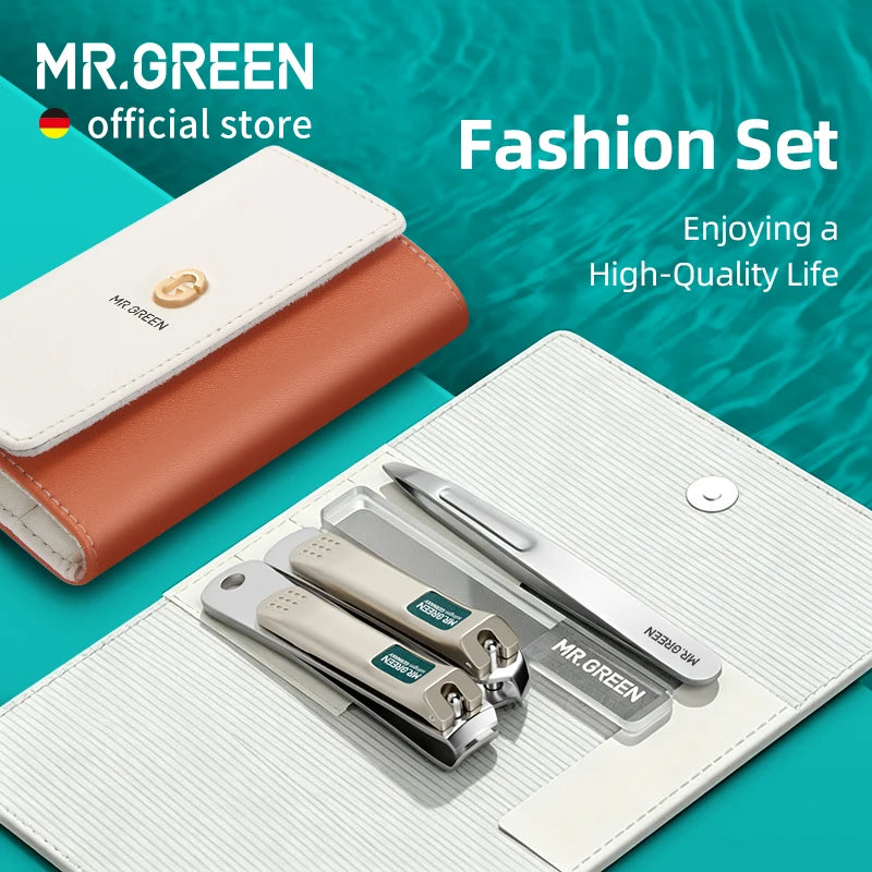 Portable Manicure Set with Stainless Steel Nail Clippers & Tweezers - Travel Kit